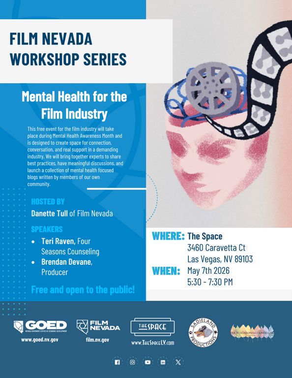 Film Nevada Workshop Series – Mental Health For The Film Industry