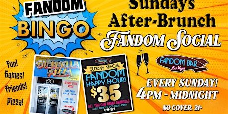 Sundays After-Brunch Fandom Social & Bingo!
