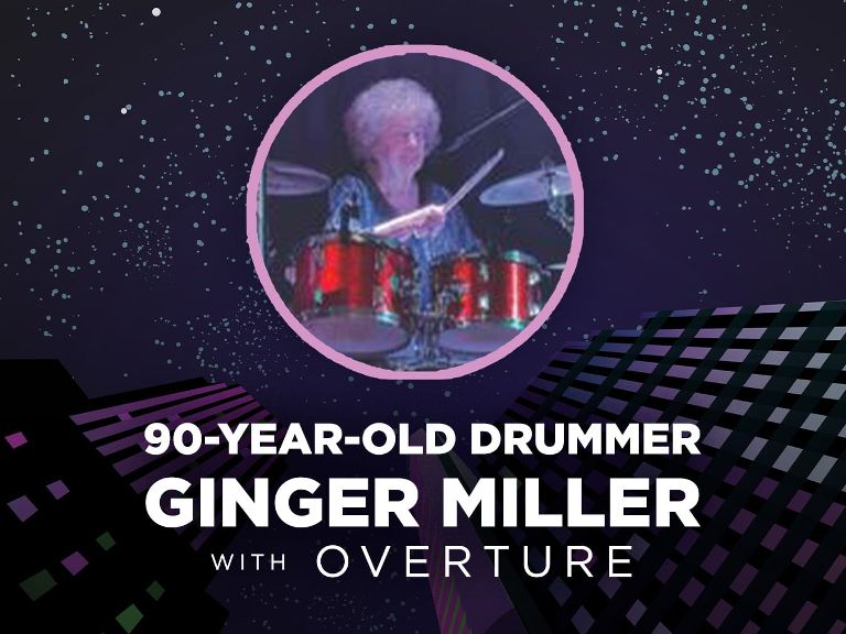THE 90 YEAR OLD DRUMMER GINGER MILLER with OVERTURE