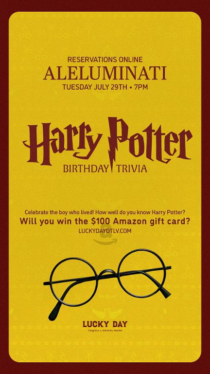 Aleluminati: Harry Potter Birthday Trivia